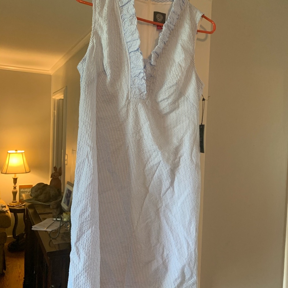 Seersucker size 12 Vince Camino Dress